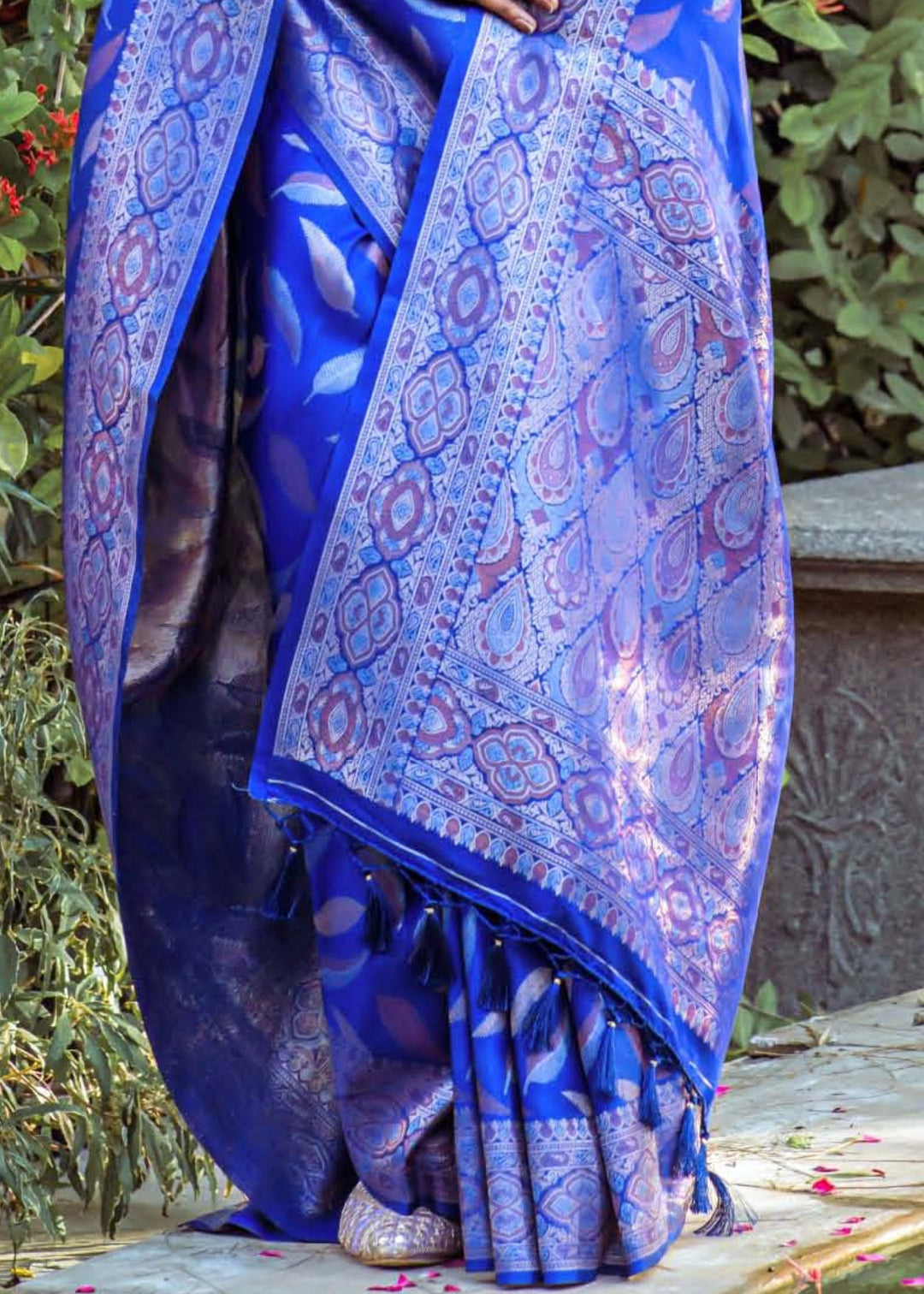 Admiral Blue Zari Woven Silk Saree: Top Pick