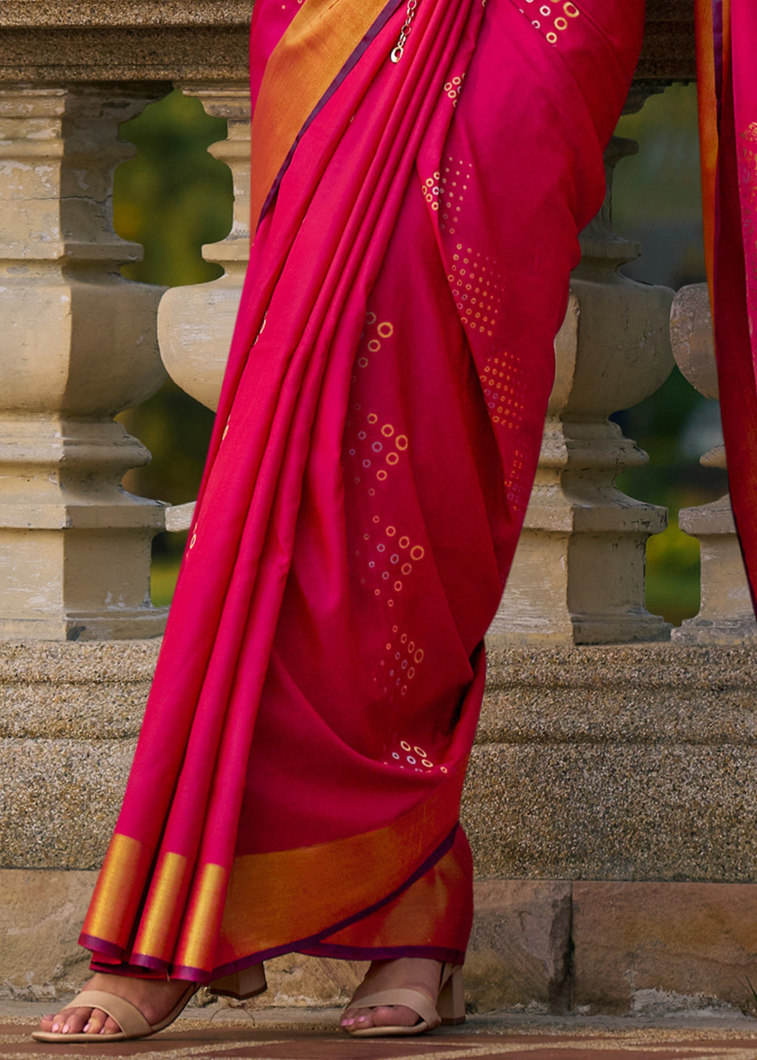 Meganta Handloom Weaving Satin Silk Saree