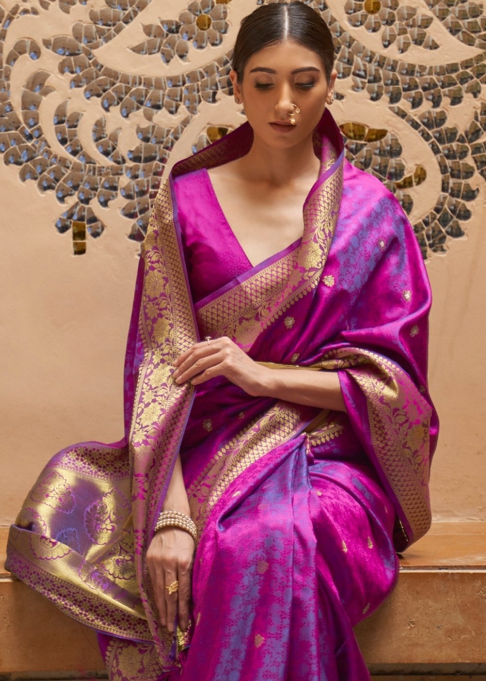 Lollipop Purple Woven Kanjivaram Silk Saree : Top Pick