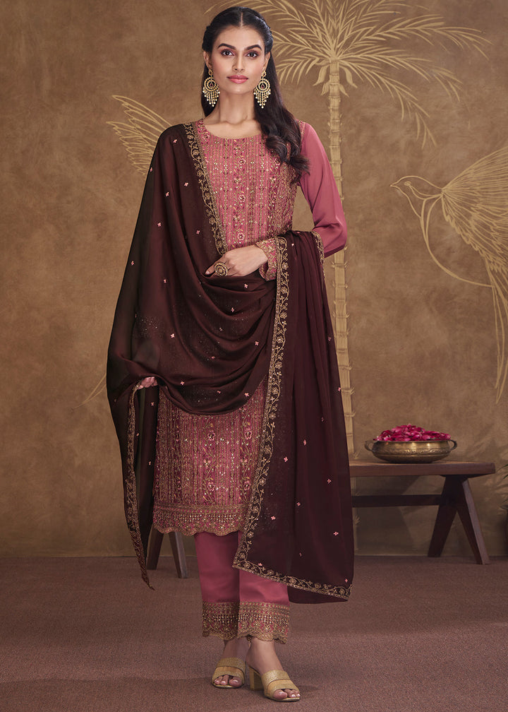 Blush Pink Silk Embroidered Salwar Suit