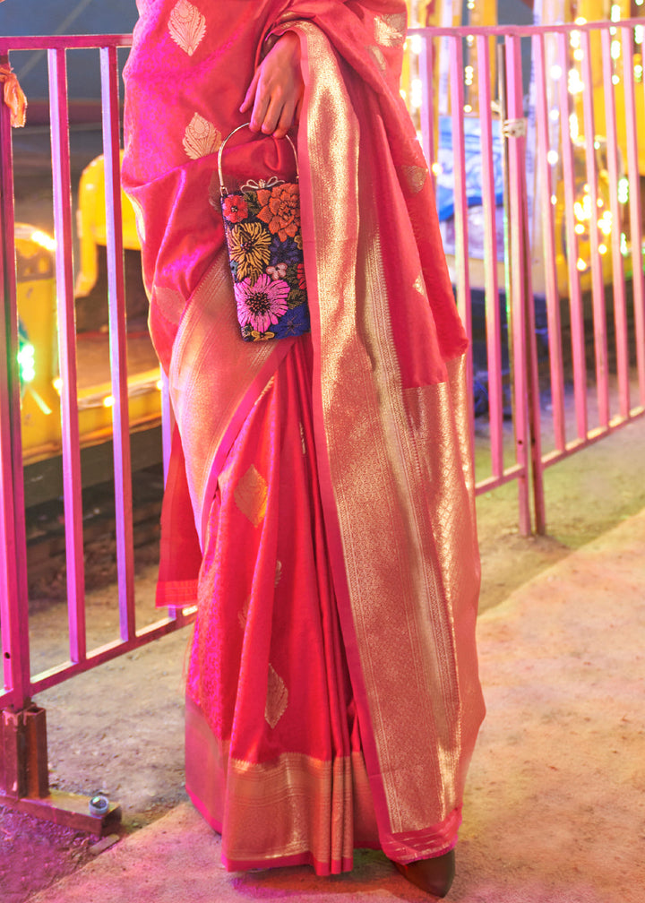 Beige Brown Handloom Woven Art Silk Saree with Brocade Blouse