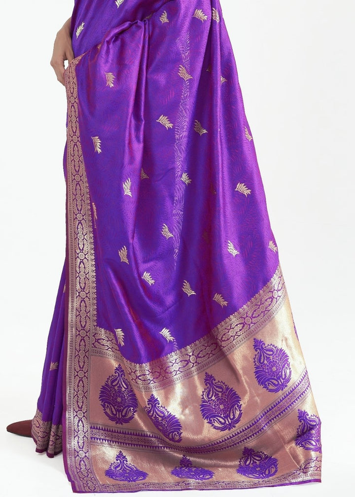 Grape Purple Woven Kanjivaram Silk Saree: Top Pick