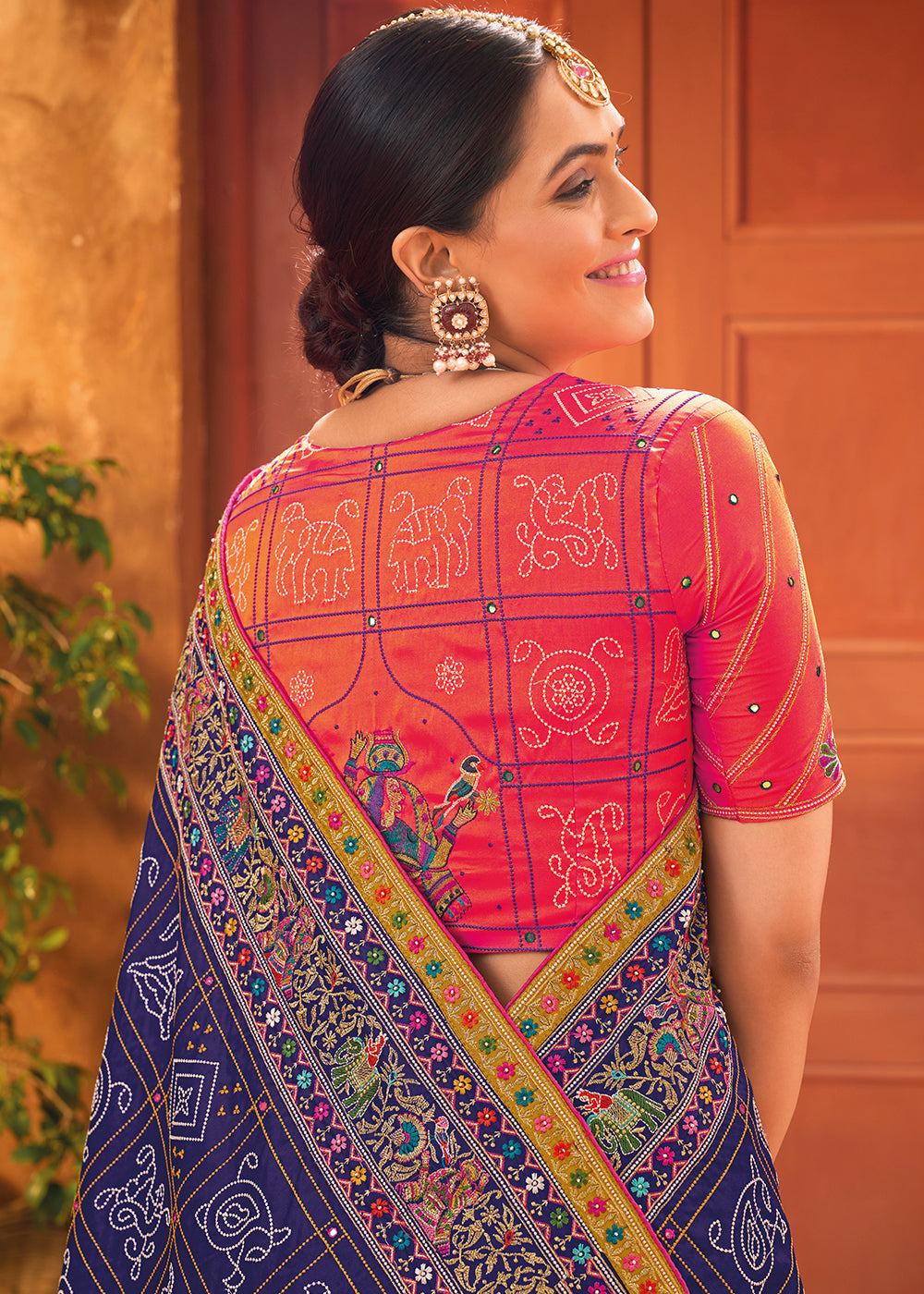 Admiral Banarasi Silk Saree with Cut-Dana,Mirror & Kachhi work